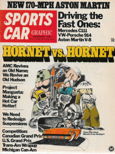 SPORTS CAR GRAPHIC 1969 DEC - C111, MAGUSTA, DBS, HORNET v HORNET